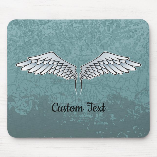 Blue-Grey Wings Mouse Pad (Front)