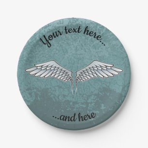 Blue-Grey Wings Paper Plates