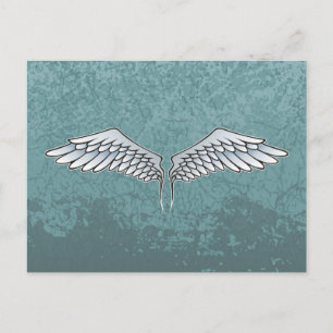 Blue-grey wings postcard