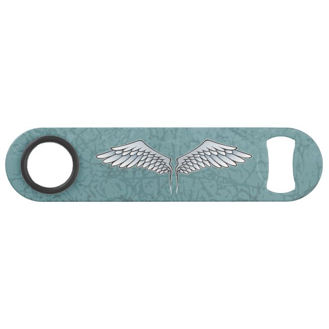 Blue-Grey Wings Speed Bottle Opener (Front (Horizontal))