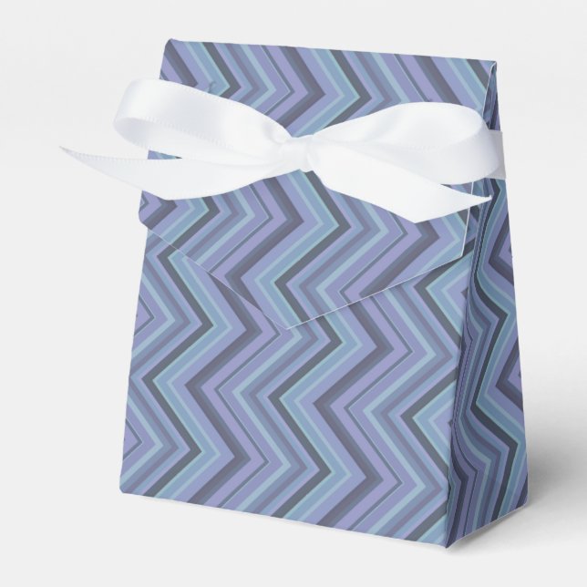 Blue-grey zigzag stripes favour box (Front Side)