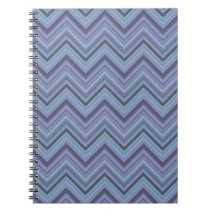 Blue-grey zigzag stripes notebook