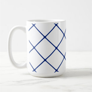 Blue Grid (angled) Coffee Mug
