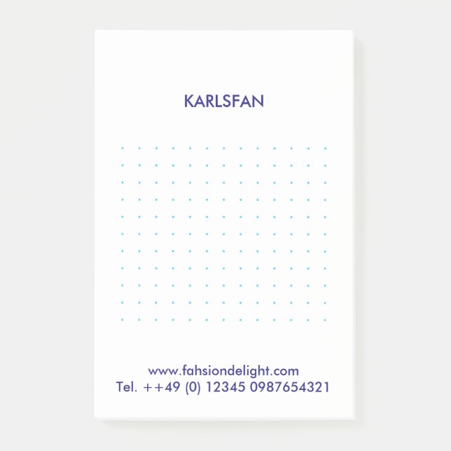 Blue grid notes (Front)