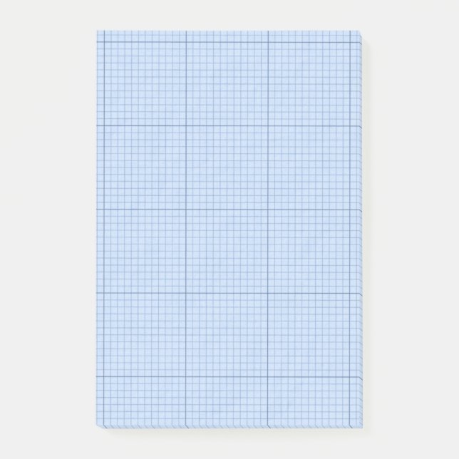 Blue Grid With Guide Lines Post-it Notes (Front)