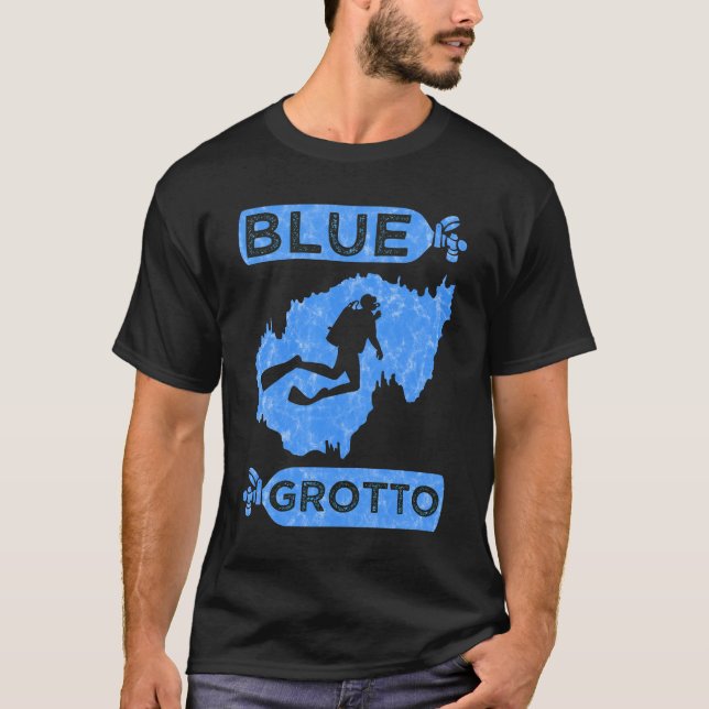 Blue Grotto  TShirt Cave Diving Shirt Cavern Scuba (Front)