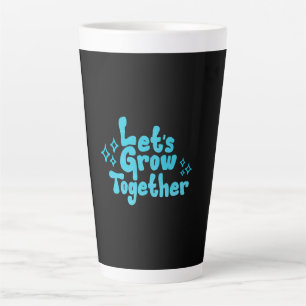 Blue Grow Together Motivational Retro Travel Mug