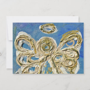 Blue Guardian Angel Custom Invites or Invitations