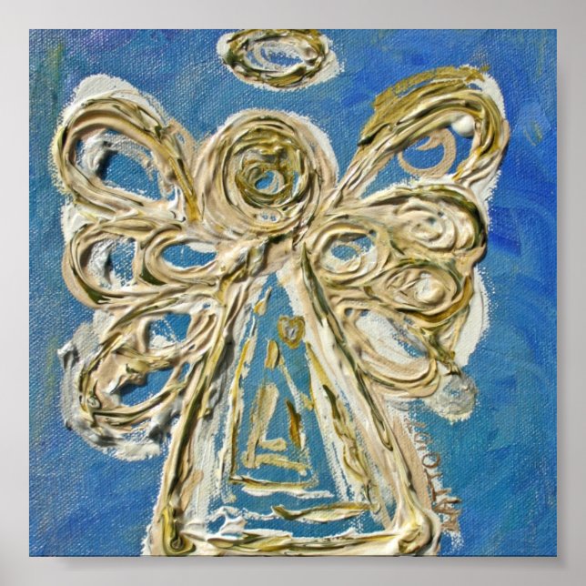 Blue Guardian Angel Poster Art Prints (Front)
