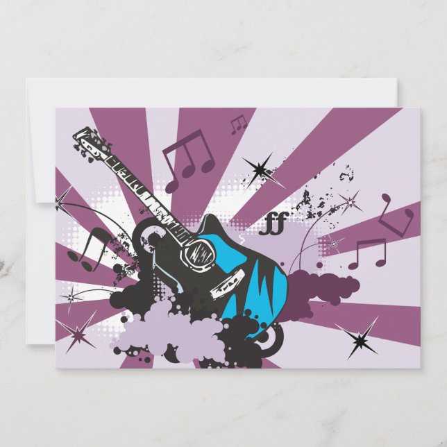 Blue Guitar Invitations (Front)