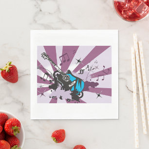 Blue Guitar Paper Napkins