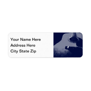 Blue Guitar Return Address Label