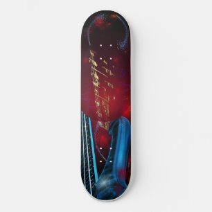 Blue Guitar Skateboard