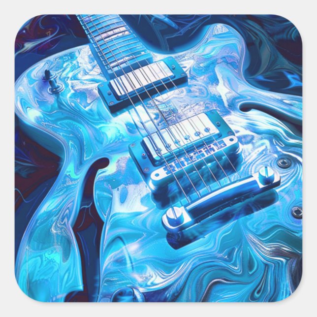 Blue guitar sticker (Front)