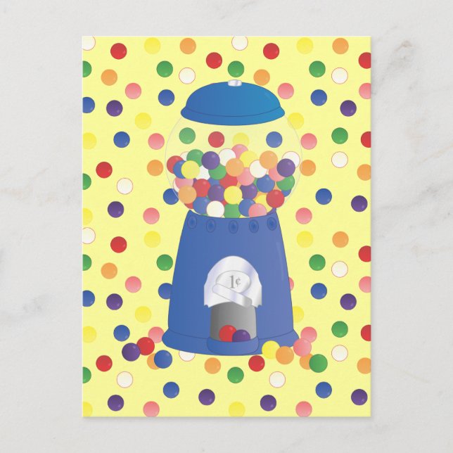 Blue Gumball Machine Postcard (Front)