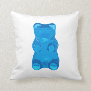 Blue Gummybear Illustration Cushion