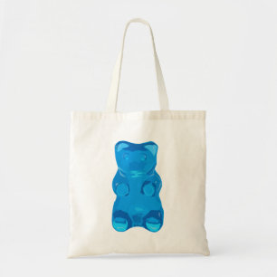 Blue Gummybear Illustration Tote Bag