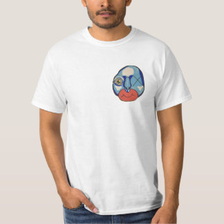 Blue Guy mixed media T-Shirt