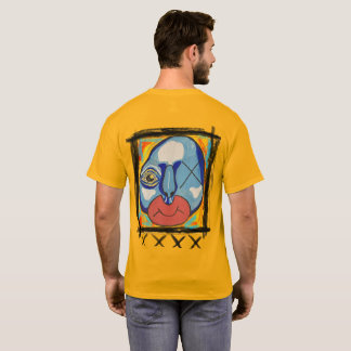 Blue Guy mixed media T-Shirt
