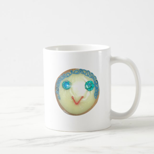 Blue Hair Emoji Art Print/Graphic Coffee Mug (Right)