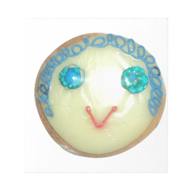 Blue Hair Emoji Art Print/Graphic Notepad (Front)