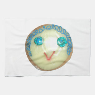 Blue Hair Emoji Art Print/Graphic Tea Towel