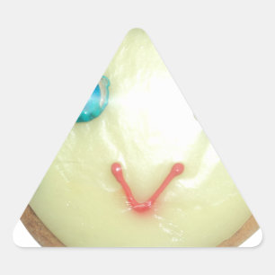 Blue Hair Emoji Art Print/Graphic Triangle Sticker