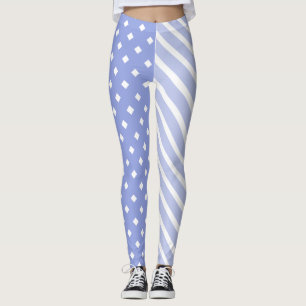 Blue Half and Half Leggings