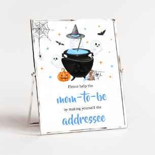 Blue Halloween Baby is Brewing Envelope Station Poster