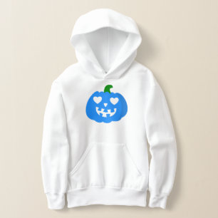 blue halloween heart pumpkin jack-o-lantern