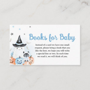Blue Halloween Little Boo Baby Books for Baby Enclosure Card