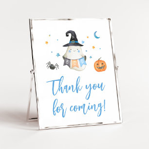 Blue Halloween Little Boo Thank you for Coming Poster