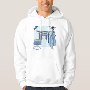 Blue Hanbok Man & Traditional Gateways Hoodie