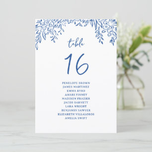 Blue Hand Drawn Floral Whimsical seating charts
