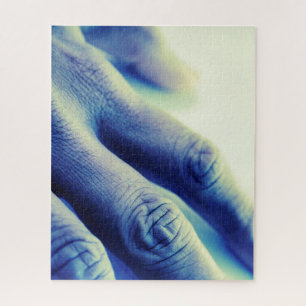 Blue Hand Jigsaw Puzzle