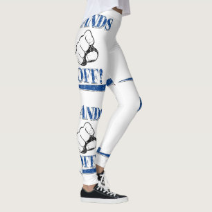 Blue Hands Off Leggings