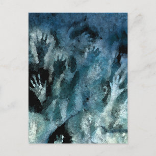 Blue Hands Postcard
