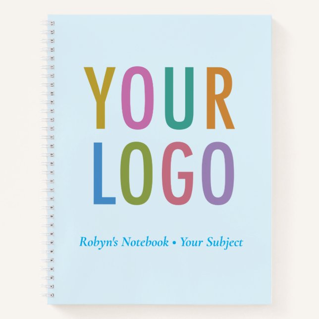 Blue Handwriting Practice Notebook Custom Logo (Front)