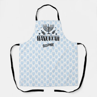 Blue Hanukkah Apron