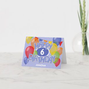 blue happy birthday cutout cookies w balloons card
