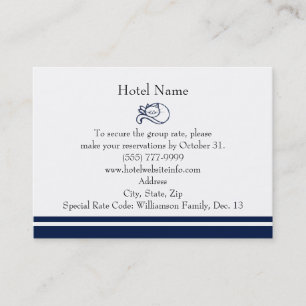 Blue Happy Cat Hotel Reservations Business Card