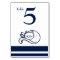 Blue Happy Cat Table Number Card