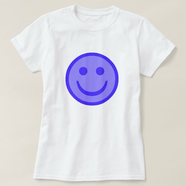 Blue Happy Face T-Shirt (Design Front)