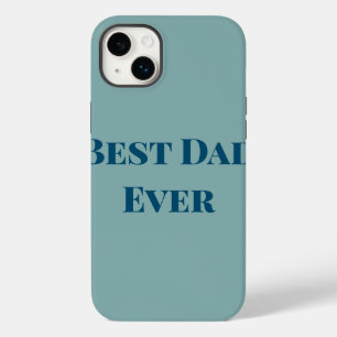 Blue happy father's day best Dad ever add text nam Case-Mate iPhone 14 Plus Case