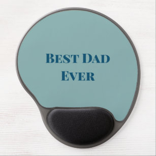 Blue happy father's day best Dad ever add text nam Gel Mouse Pad