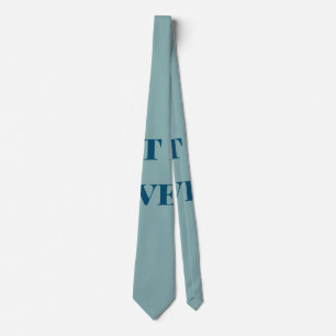 Blue happy father's day best Dad ever add text nam Tie