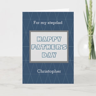 Blue Happy Father's Day Stepdad Card