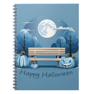 Blue Happy Halloween Notebook