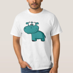 Blue Happy Hippo T-Shirt