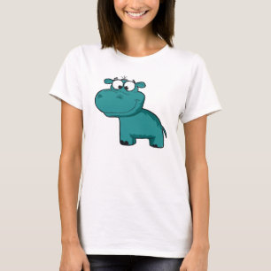 Blue Happy Hippo T-Shirt
